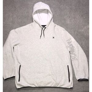 Hurley For Buckle Men's XL Hooded Lined Bone Sweatshirt Size X-Large Logo Sleeve